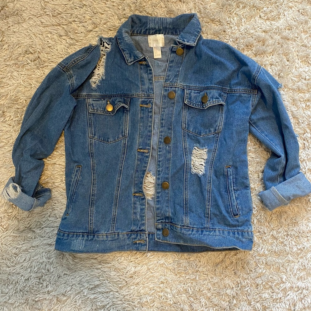 Distressed Jean jacket, size small